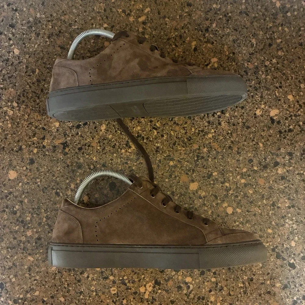 Warfield & Grand Mens US 9 Sneakers Oakwood Brown‎ Suede Leather Low Top 155601